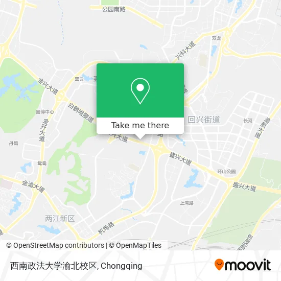 西南政法大学渝北校区 map