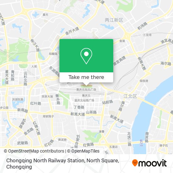 Chongqing North Railway Station, North Square map