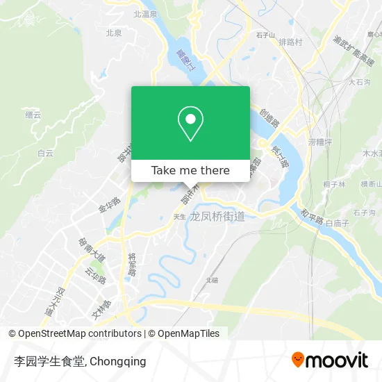 李园学生食堂 map