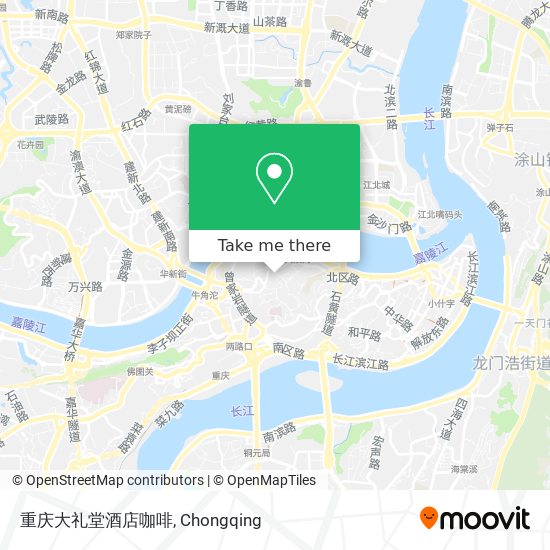 重庆大礼堂酒店咖啡 map