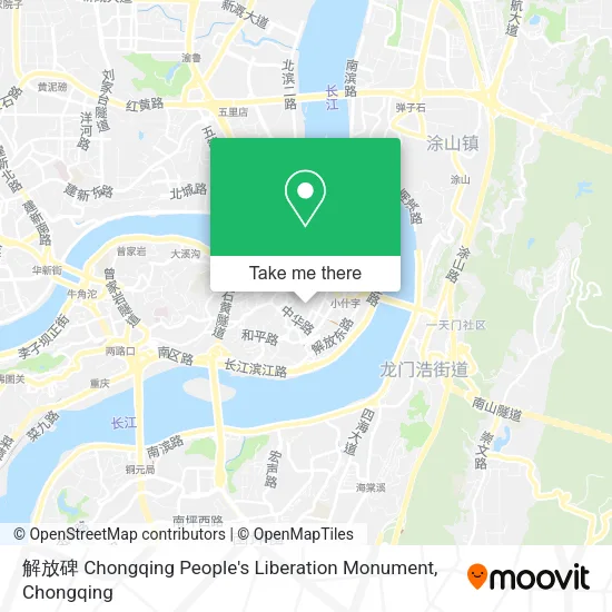 解放碑 Chongqing People's Liberation Monument map
