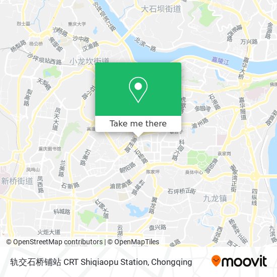 轨交石桥铺站 CRT Shiqiaopu Station map