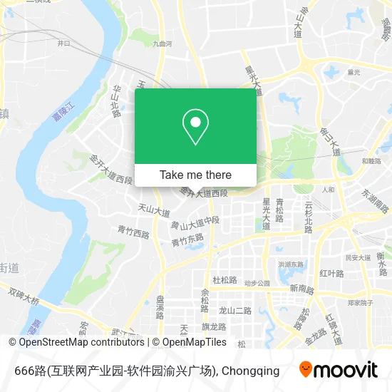 666路(互联网产业园-软件园渝兴广场) map