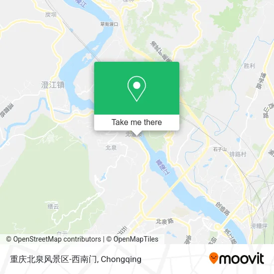 重庆北泉风景区-西南门 map
