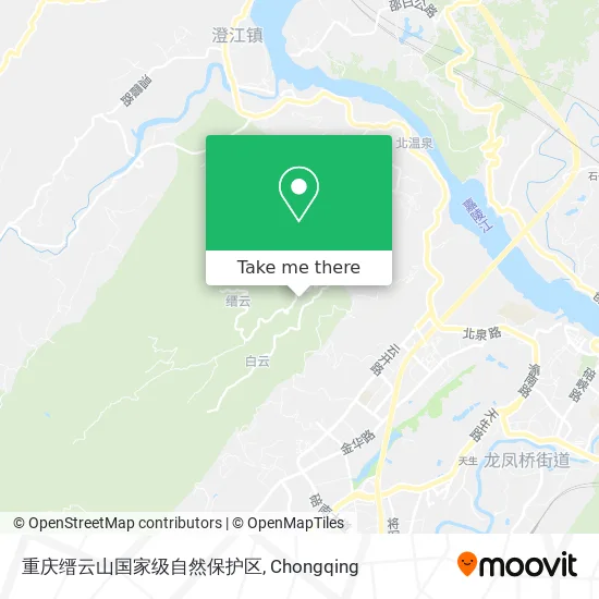 重庆缙云山国家级自然保护区 map