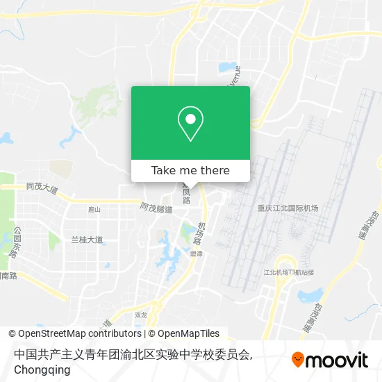 中国共产主义青年团渝北区实验中学校委员会 map