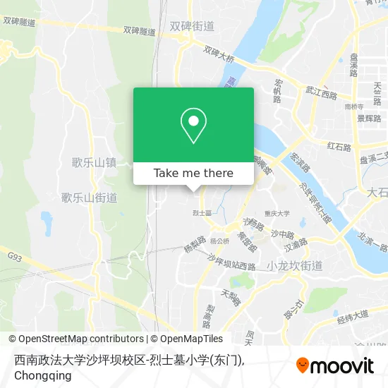西南政法大学沙坪坝校区-烈士墓小学(东门) map