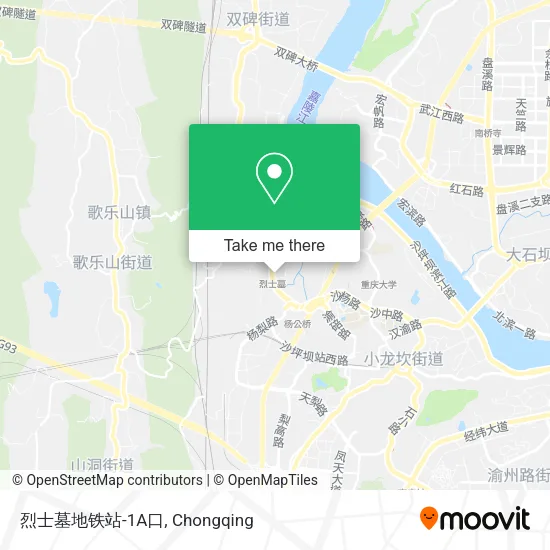 烈士墓地铁站-1A口 map