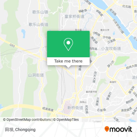 田坝 map