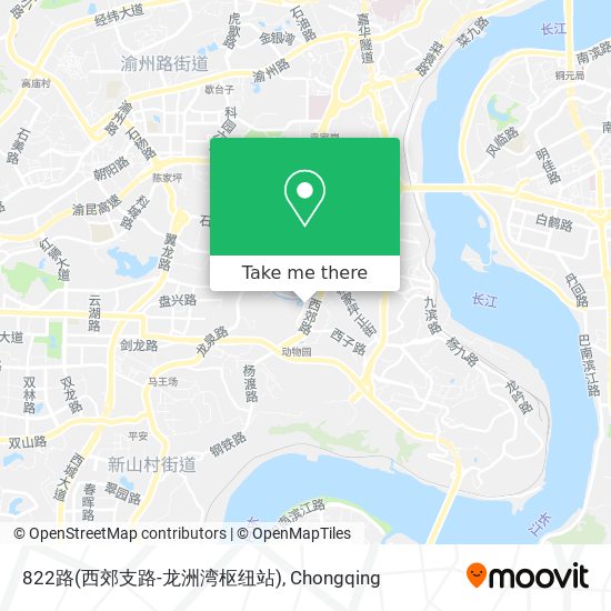 822路(西郊支路-龙洲湾枢纽站) map