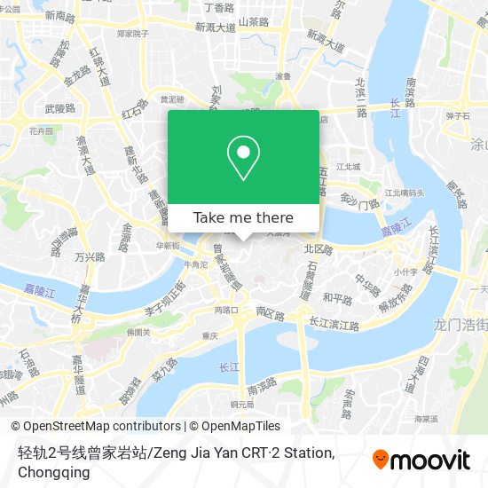 轻轨2号线曾家岩站 / Zeng Jia Yan CRT·2 Station map