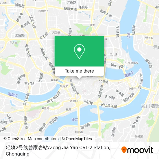 轻轨2号线曾家岩站 / Zeng Jia Yan CRT·2 Station map