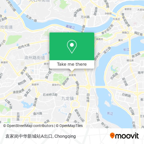 袁家岗中华新城站A出口 map
