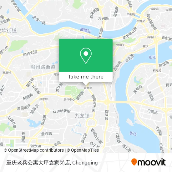 重庆老兵公寓大坪袁家岗店 map
