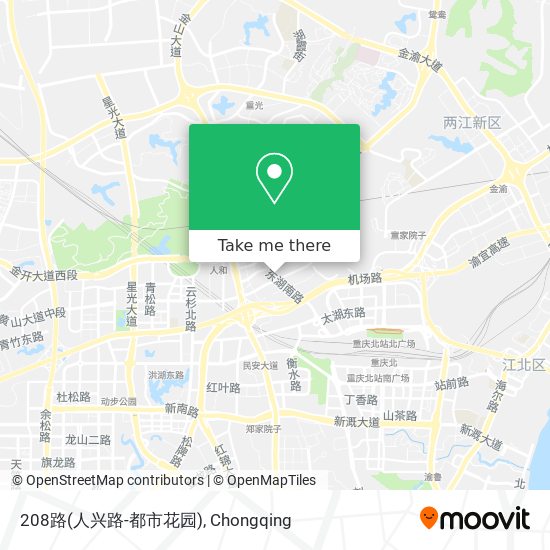 208路(人兴路-都市花园) map