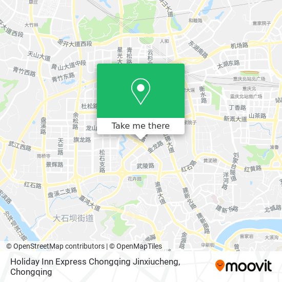 Holiday Inn Express Chongqing Jinxiucheng map