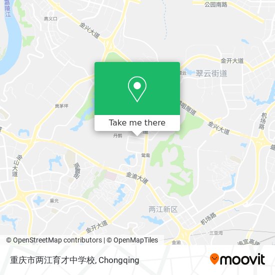 重庆市两江育才中学校 map