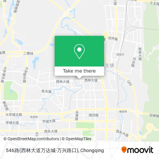 546路(西林大道万达城-万兴路口) map