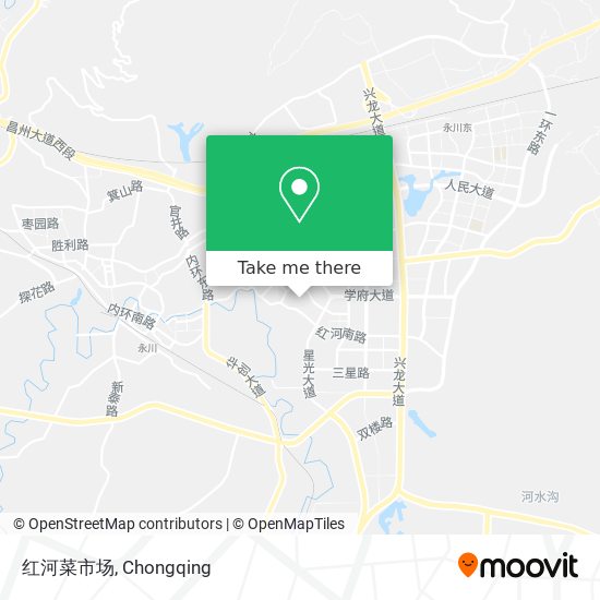 红河菜市场 map