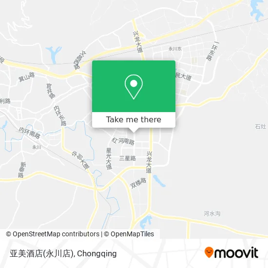 亚美酒店(永川店) map