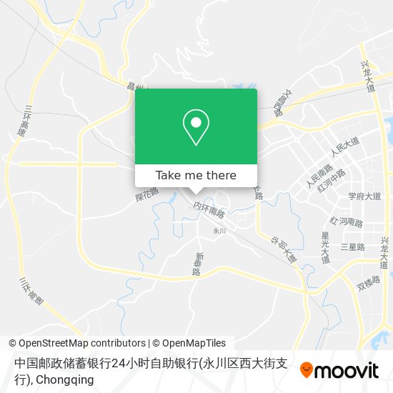 中国邮政储蓄银行24小时自助银行(永川区西大街支行) map