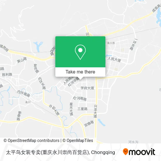 太平鸟女装专卖(重庆永川崇尚百货店) map