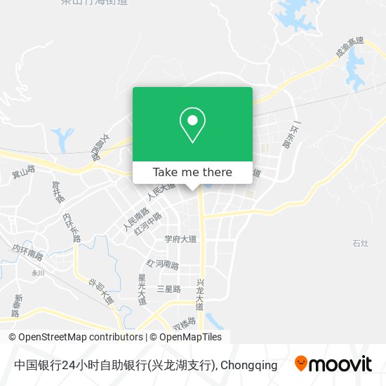 中国银行24小时自助银行(兴龙湖支行) map