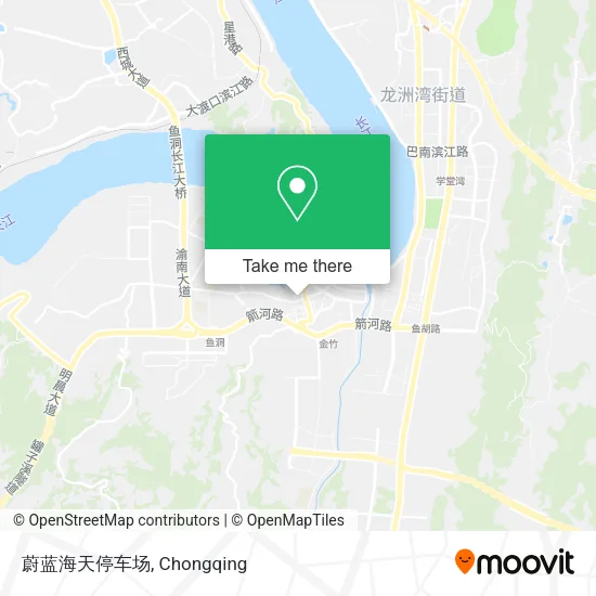 蔚蓝海天停车场 map