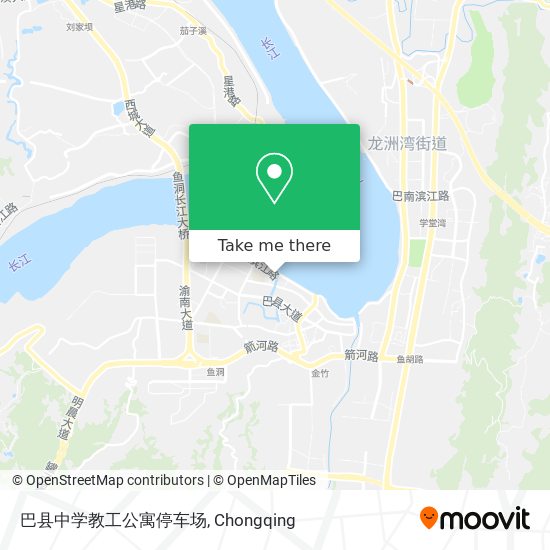 巴县中学教工公寓停车场 map