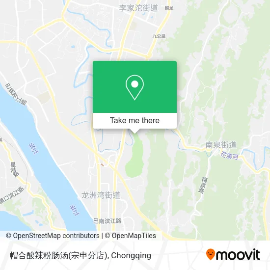 帽合酸辣粉肠汤(宗申分店) map