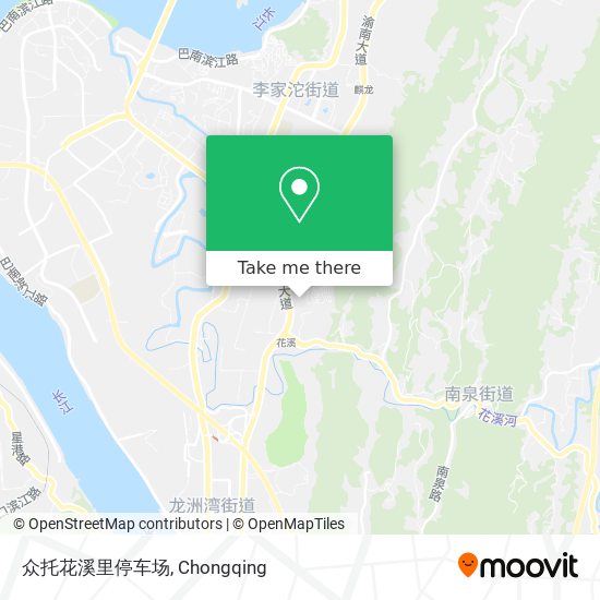 众托花溪里停车场 map