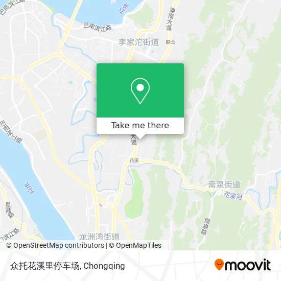 众托花溪里停车场 map