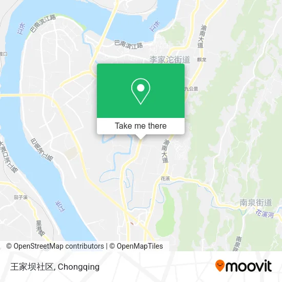 王家坝社区 map