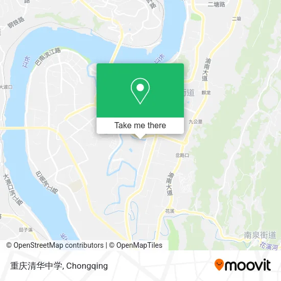 重庆清华中学 map
