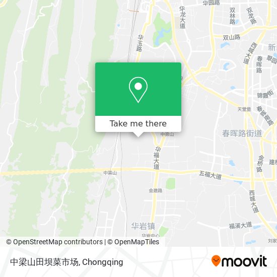 中梁山田坝菜市场 map