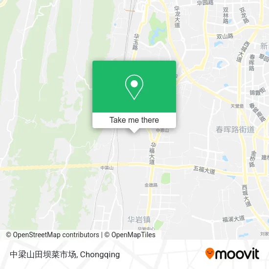 中梁山田坝菜市场 map