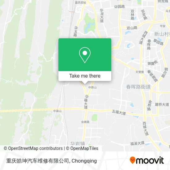 重庆皓坤汽车维修有限公司 map