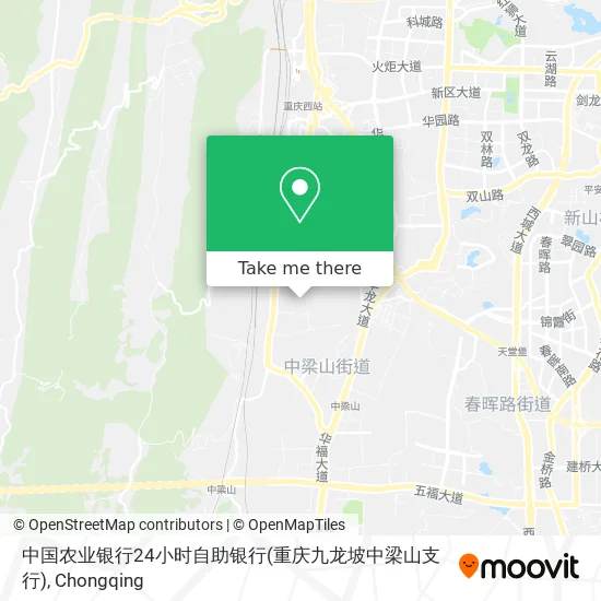 中国农业银行24小时自助银行(重庆九龙坡中梁山支行) map