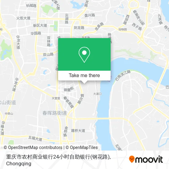 重庆市农村商业银行24小时自助银行(钢花路) map