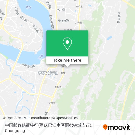 中国邮政储蓄银行(重庆巴江南区丽都锦城支行) map