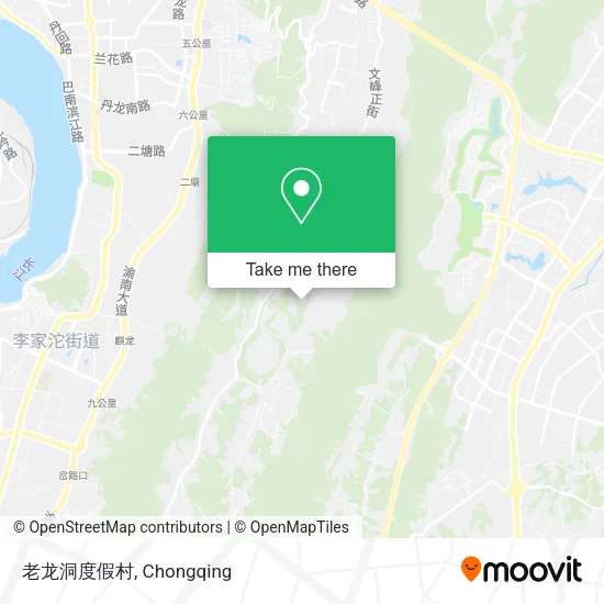 老龙洞度假村 map