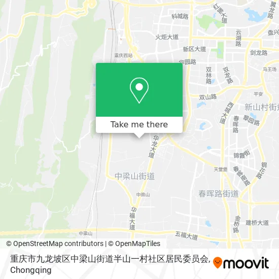重庆市九龙坡区中梁山街道半山一村社区居民委员会 map