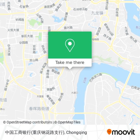 中国工商银行(重庆钢花路支行) map
