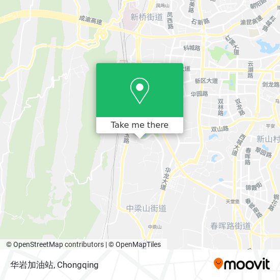 华岩加油站 map