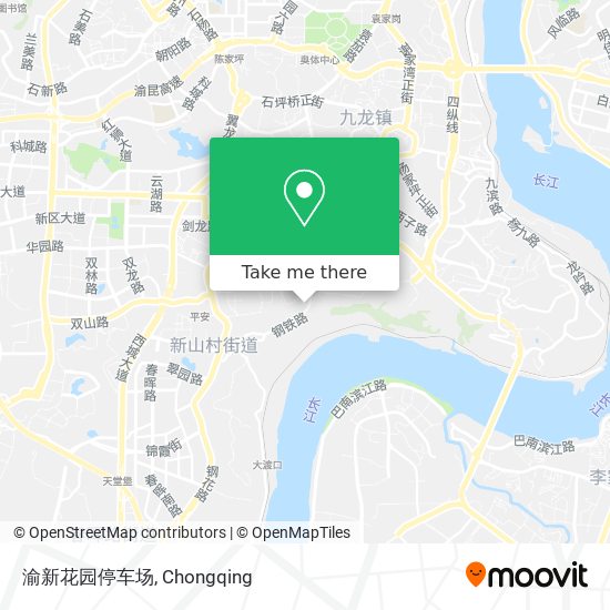 渝新花园停车场 map