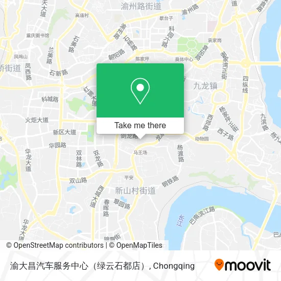 渝大昌汽车服务中心（绿云石都店） map