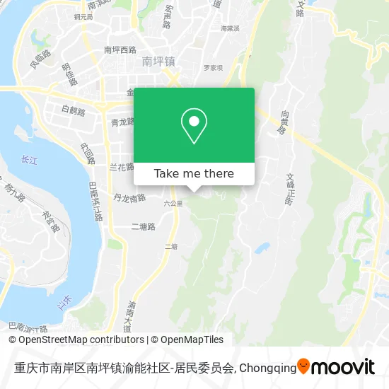 重庆市南岸区南坪镇渝能社区-居民委员会 map