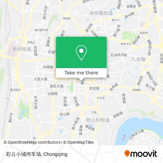 彩云小城停车场 map