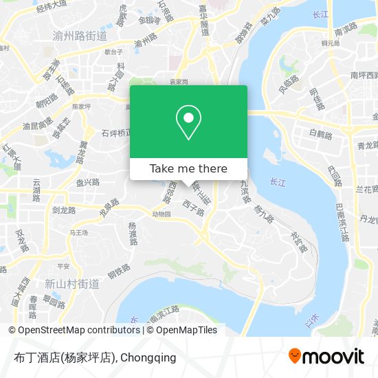 布丁酒店(杨家坪店) map