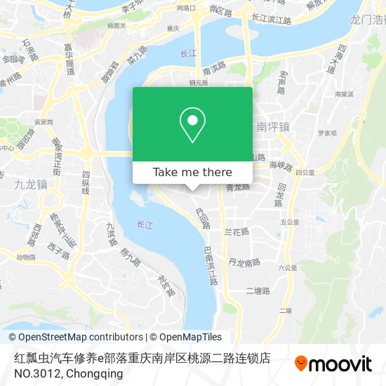 红瓢虫汽车修养e部落重庆南岸区桃源二路连锁店NO.3012 map